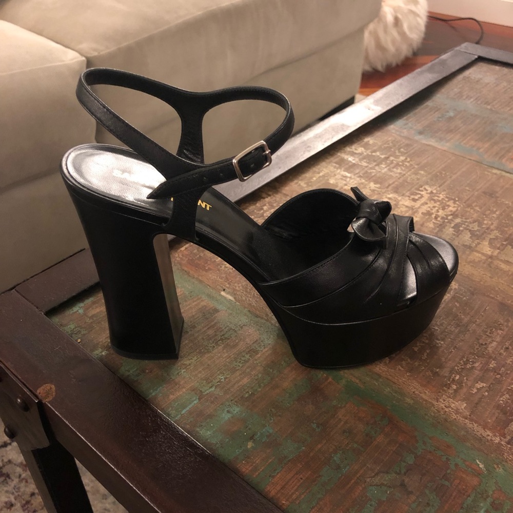 Saint Laurent Farrah Bow Sandals